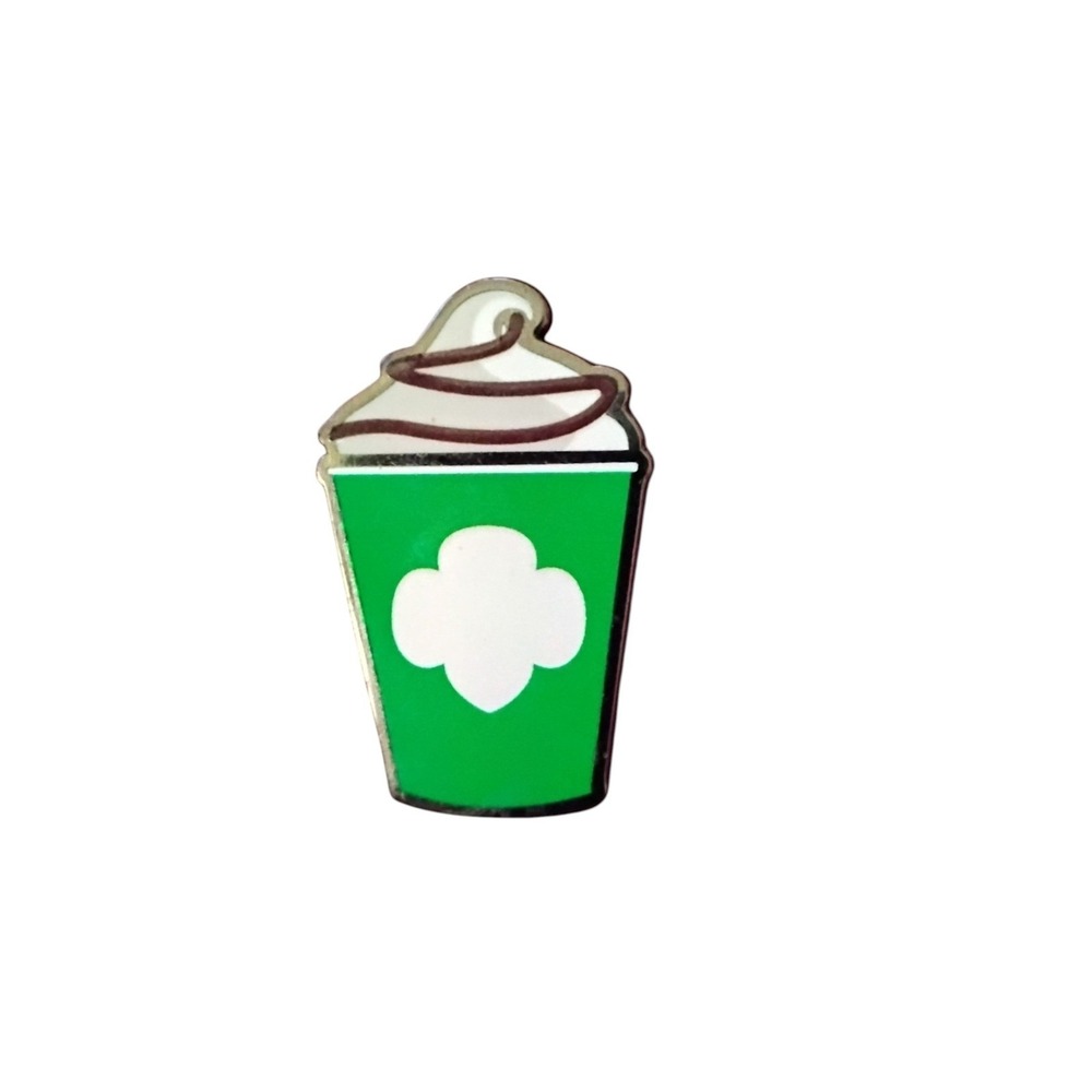 Wendys Thin Mint Frosty Girl Scouts Lapel Pin Limited Edition Enamel Accessory
